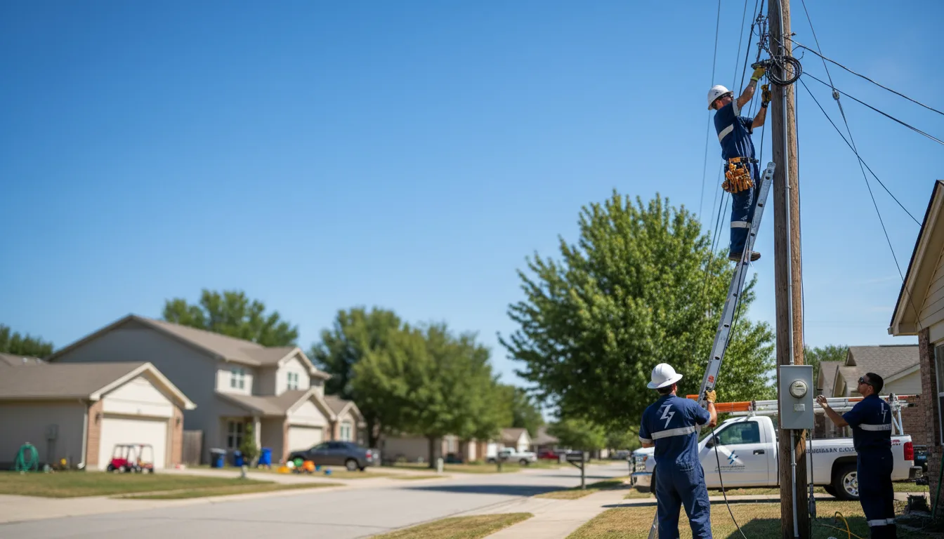 Residential electrician providing installation services in Stockland, IL